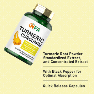 Hot Selling Turmeric Curcumin 180 Quick Release Capsules <b>Herbal</b> <b>Supplement</b> Non-GMO Joint Support - Product Image 4