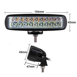 Barra de luz Led de trabajo para motocicleta, lámpara de señal DRL, advertencia externa, luces diurnas, 6 pulgadas, 18W, 24W, 60W, <span class=keywords><strong>4x4</strong></span> - Product Image 5