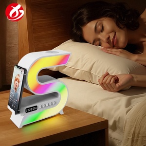 ODM OEM โคมไฟสร้างบรรยากาศตั้งโต๊ะ A936 <span class=keywords><strong>5</strong></span>-10W ระบบชาร์จไร้สาย RGB ไฟ LED เสียงสีขาวลำโพงคาราโอเกะ - Product Image 6