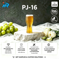 Gobelet à bière en plastique PET sans tige, réutilisable, sans BPA, 16 oz/450 ml, incassable, conforme aux normes FDA LFGB, personnalisable pour les événements SUP aux États-Unis/UE