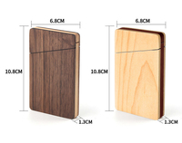 Kotak Kartu Nama Kayu Custom ODM OEM dengan Penutup Magnetik untuk Pria, Dapat Dikantongi