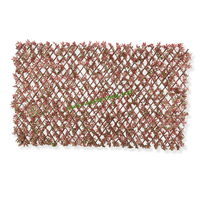Sauce de jardín Artificial, valla de enrejado extensible con hojas, precio bajo