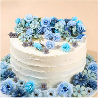 Kepala Bunga Mawar Peony Kain Buatan Tangan Warna Kustom untuk Dekorasi Latar Belakang Pesta, Hiasan Tengah Pilar Pernikahan, Kepala Bunga Sutra Mini