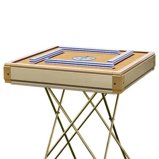 Camping en plein air, machine de mahjong entièrement automatique, table de mahjong de pique-nique portable, boîte de rangement de voyage à domicile