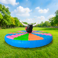 Taureau gonflable portable en PVC à commande manuelle, coussin de sécurité coloré, taille personnalisable pour enfants, famille, école, fête