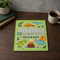 Livre de coloriage personnalisé avec motifs mignons, idéal pour les fêtes d'anniversaire, dessins animés, impression offset sur papier d'art de qualité supérieure