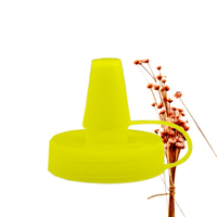 Bouchon en plastique à bec verseur NC-020 38/400 avec capuchon supérieur côtelé refermable en PP, bouchon de buse en plastique