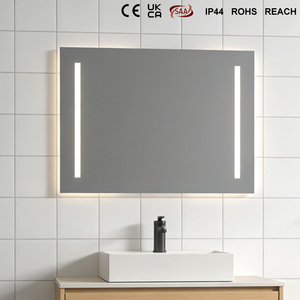 <span class=keywords><strong>Miroir</strong></span> LED mural pour <span class=keywords><strong>salle</strong></span> <span class=keywords><strong>de</strong></span> <span class=keywords><strong>bain</strong></span> NewThingLine, design scandinave moderne, IP44, compatible CE/UKCA/SAA/ETL, pour maison/appartement - Product Image 1