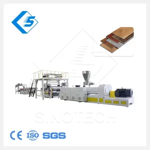 Plastic SPC flooring production line Autoadhesive floor Sheet machinery machine extruder for Making pvc spc flooring production