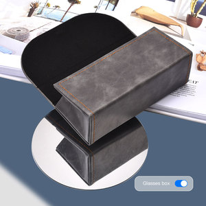 Biểu tượng tùy chỉnh mềm PU da Kính mát trường hợp thời trang Stylish hộp kính với Side lưu trữ cá nhân kính mặt trời trường hợp - Product Image 1