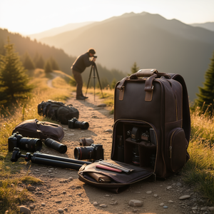 Mochila Grande de Cuero Gaetano con Soporte para Trípode, Bolsa para Cámara y Video, Modelo D0100HE1VUG - Product Image 2