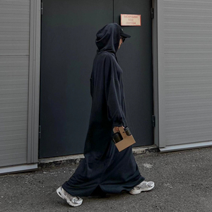 Flash bán!! mới nhất hoodie abaya Phụ nữ ăn mặc hàng ngày mặc áo abaya giản dị Dresses đồng bằng lỏng phụ nữ abaya islamic quần áo - Product Image 4