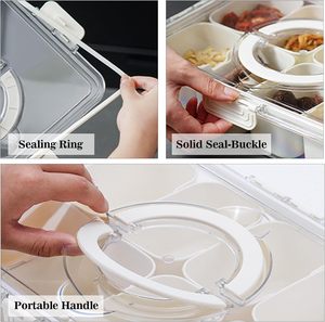 Contenedor de Alimentos Multifuncional Sunshine Modern de 8 Compartimentos, Plástico PP, Rectangular, con Asa, Capacidad de Carga de 10 kg - Product Image 4