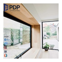 Ventanas de Vidrio con Rejillas Fijas Antirrobo de Aleación de Aluminio Grandes para Cocina Moderna y Hogar