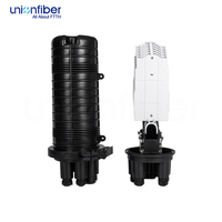 Unionfiber FTTH Boîtier de raccordement de fibre optique de type dôme 144 fibres 2 entrées 4 sorties, joint mécanique IP68