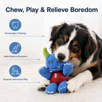 Jouet en peluche pour chien mignon avec balle à mâcher en caoutchouc pour chiot et emballage personnalisé
