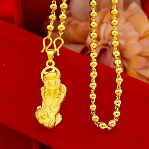 Gold Plated Pixiu Necklace Charm Pendant for Couple Men Women Wealth Lucky Attract Amulet Feng Shui <b>Coin</b> PiXiu Necklace Pendant - Product Image 5