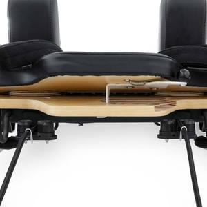 Machine de Pilates Reformer stable en bois de hêtre massif, durable, avec revêtement en cuir microfibre et logo personnalisé pour studio de yoga - Product Image 3