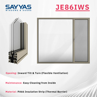 Paquete de Puertas y Ventanas de Aluminio con Aislamiento Térmico, Eficiencia Energética para Climas Fríos, Ventanas Sayyas JE86-IWS