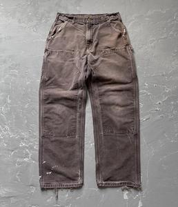 Custom <strong>Vintage</strong> Men's 100% Cotton Acid Washed <strong>Cargo</strong> <strong>Pants</strong> Double Knee Work Jeans Loose Fit Mid Waist Casual Carpenter <strong>Pant</strong> Style - Product Image 1