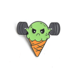 Broche fantaisie en forme d'aliments avec haltères, design de dessin animé amusant pour vêtements ou sacs, cadeau original parfait - Product Image 5