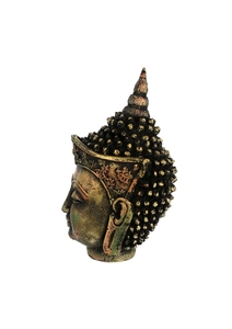 Escultura de Cabeza de Buda de Resina, Decoración Zen Asiática para el Hogar, Adorno de Mesa para Interiores, Pieza de Arte para Sala de Estar, Forma Irregular Duradera - Product Image 3