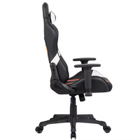 Chaise de jeu ergonomique en cuir de style racing, chaise d'ordinateur réglable avec mécanisme papillon et logo personnalisé pour l'e-sport