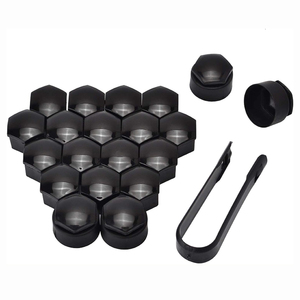 Capuchons de couvercle d'écrou de roue <span class=keywords><strong>gris</strong></span> de 17mm avec clips pour BYD Toyota Mercedes-Benz Audi - Product Image 2