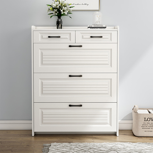 <span class=keywords><strong>Scarpiera</strong></span> Moderna in Legno Bianco <span class=keywords><strong>per</strong></span> 50 Paia di Scarpe, Mobile Organizzatore a 3 Ripiani <span class=keywords><strong>per</strong></span> la Casa - Product Image 2