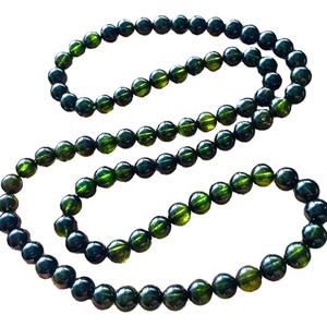 Hạt Tròn Tourmaline Màu Hồng Tự Nhiên Hạt Đá Quý Lỏng Năng Lượng Để Làm Vòng Cổ Chất Lượng 3A 16Inch - Product Image 3