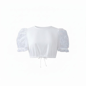 Nuevo 2024 mujeres bávaro Oktoberfest disfraz tradicional Dirndl blusa cerveza jardín Crop Top (Bávaro Dirndls vestido blusa) - Product Image 1