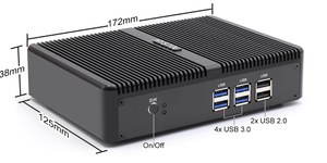 Mini PC sin ventilador N3160 4GB 64GB Micro computadora de escritorio Dual Lan Mini PC - Product Image 3