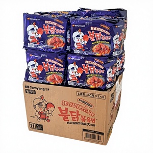 Fideos Picantes Coreanos Buldak Cream Carbonara, Sabor a <span class=keywords><strong>Pollo</strong></span> Picante, Ramen, Fideos Fritos Picantes con <span class=keywords><strong>Pollo</strong></span> - Product Image 1