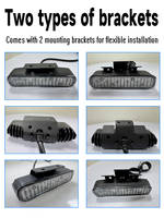 Feux de signalisation d'urgence à LED de 3 watts pour véhicule, montage en surface sur grille, clignotant stroboscopique pour voiture, camion, ambulance, montage sur grille avant