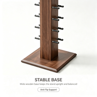 Support de présentation de haltères en bois double face sur pied, personnalisable en taille