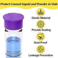 Capuchon en silicone pour flacon d'insuline de 3 ml, capuchon de protection anti-poussière pour flacons d'injection en verre de laboratoire, couvercle en silicone réutilisable
