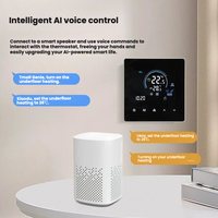 Termostato WiFi Tuya con Pantalla Táctil FCU, Calefacción por Suelo Radiante, Sistema Dual de Refrigeración, Ventilador de Bobina de 5A, Programable, LCD, Compatible con Alexa y Google Home, OEM