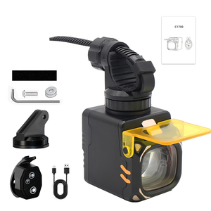 Blanc rouge bleu 20W LED vélo avant lumière télécommande klaxon jaune LED abat-jour affichage de puissance numérique vtt monté vélo lumière - Product Image 6