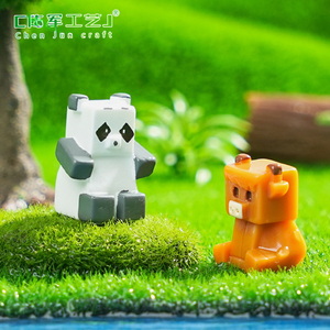 Nouveaux accessoires décoratifs suspendus DIY et petits ornements micro-paysagers en forme de dragon hexagonal <span class=keywords><strong>carré</strong></span> et de panda mignon. - Product Image 4