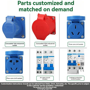 Boîtier de distribution IP67 personnalisé avec conception en pente pour équipement électrique industriel, prise aviation, disjoncteur 3p - Product Image 3