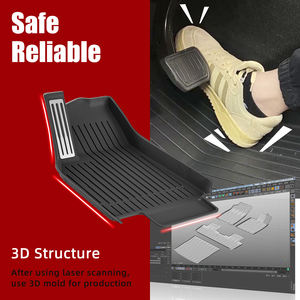 Doublures de sol en <span class=keywords><strong>TPE</strong></span> de haute qualité tapis de voiture imperméable doublures de voiture antidérapantes moulage par injection tapis de sol de voiture pour Tesla modèle Y 2019-2025 - Product Image 3