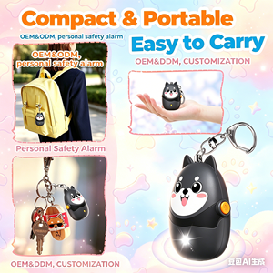 Alarme de sécurité personnelle en peluche Kawaii, sirène d'urgence puissante 130 dB, porte-clés <span class=keywords><strong>SOS</strong></span> pour l'autodéfense des étudiants, des enfants et des femmes - Product Image 4