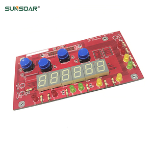 Carte de circuit imprimé multicouche rouge avec composants SMD et connecteur pour l'assemblage de circuits électroniques - Product Image 4