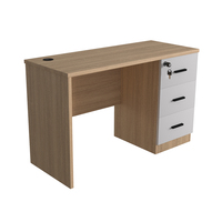 Mesa de ordenador de madera blanca moderna, escritorio de estudio de dormitorio pequeño con cajón de oficina para sala de estar del hogar o uso en Hotel