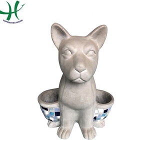 Maceta de cemento decorativa para jardín, pequeño y bonito maceta con forma de perro, macetas y jardineras de cemento - Product Image 2