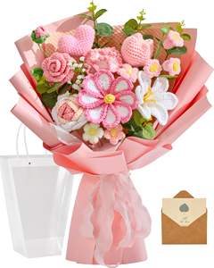 Cadeau d'anniversaire créatif, bouquet en fil crocheté à la main, produit fini, saison de la remise des diplômes, pour les filles, les amies, les professeurs - Product Image 6