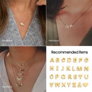 Colgante de Letra A-Z de Plata de Ley para Joyería DIY, para Collar y Pulsera, Opción de Baño de Oro, Acero Inoxidable, Joyería Encantadora - Product Image 2