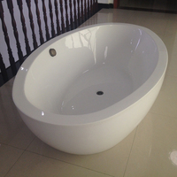 Durable classique autoportante de luxe grand massage acrylique baignoire Pédicure Spa ovale Bol style Européen