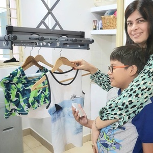 Piccolo essiccatore di stoffa montato a parete Auto ascensore elettrico asciugatura riscaldata asciugatrice per biancheria intelligente - Product Image 5