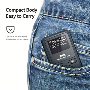 Radio numérique <span class=keywords><strong>DAB</strong></span>/FM, écouteurs stéréo, lecteur MP3 BT, tuner de poche portable, batterie USB 0-500mAh, plastique - Product Image 3
